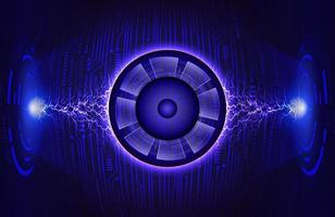 Modern Eye Holograph on Technology Background vector