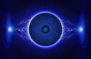 Modern Eye Holograph on Technology Background vector