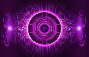 Modern Eye Holograph on Technology Background vector