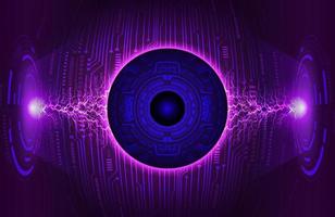 Modern Eye Holograph on Technology Background vector