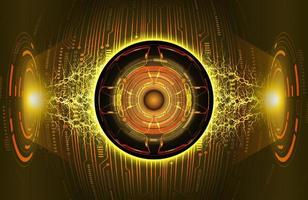 Modern Eye Holograph on Technology Background vector