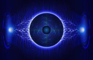 Modern Eye Holograph on Technology Background vector