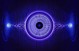 Modern Eye Holograph on Technology Background vector