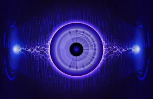 Modern Eye Holograph on Technology Background vector