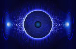 Modern Eye Holograph on Technology Background vector