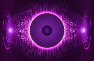 Modern Eye Holograph on Technology Background vector