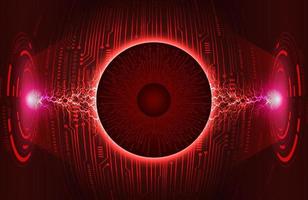 Modern Eye Holograph on Technology Background vector