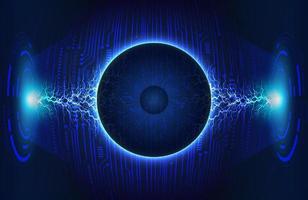 Modern Eye Holograph on Technology Background vector