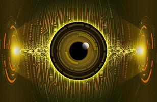 Modern Eye Holograph on Technology Background vector