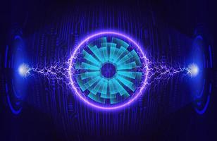 Modern Eye Holograph on Technology Background vector