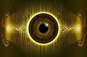 Modern Eye Holograph on Technology Background vector