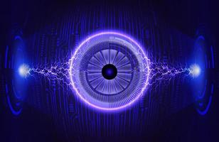 Modern Eye Holograph on Technology Background vector
