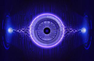 Modern Eye Holograph on Technology Background vector