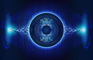 Modern Eye Holograph on Technology Background vector