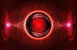 Modern Eye Holograph on Technology Background vector