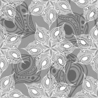 seamless pattern of abstract white and gray graphic elements on a gray background, texture, design photo