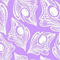 seamless pattern of white abstract decorative elements on a purple background, texture, design photo