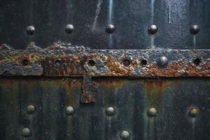 Old Rusty Metal Prison Gate Background. photo