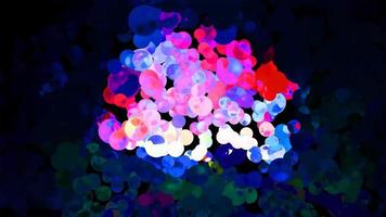 brillo esferas vibrantes fondo abstracto representación digital foto
