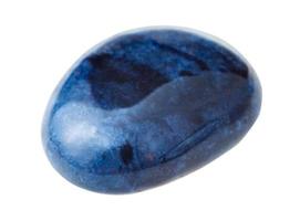 Dumortierite gemstone isolated on white photo