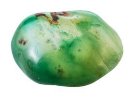 green colored agate gemstone isolated photo