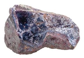 Cuprite mineral stone - copper ore isolated photo