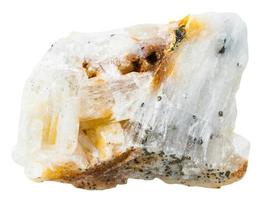 pyrite crystals in quartzite rock isolated photo