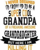 Grandpa T-shirt Design vector