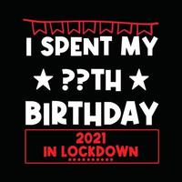 Birthday T-shirt Design vector