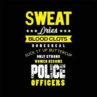 Police T-Shirt Design vector