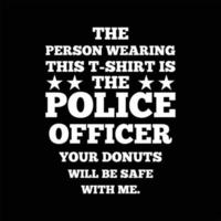Police T-Shirt Design vector