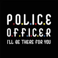 Police T-Shirt Design vector