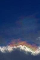 Many beautiful rainbow clouds are formed after heavy rains and natural thunderstorms and are a natural phenomenon in the beautiful sky. photo