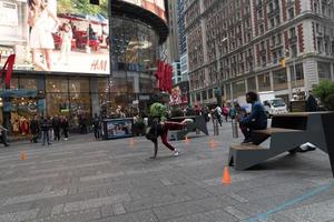 NEW YORK, USA - MAY 4 2019 - Break dancer in Times Square photo