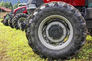 Tractor tires detail photo