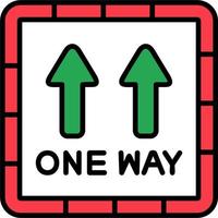 One Way Vector Icon