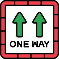 One Way Vector Icon