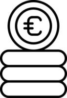 icono de vector de euro