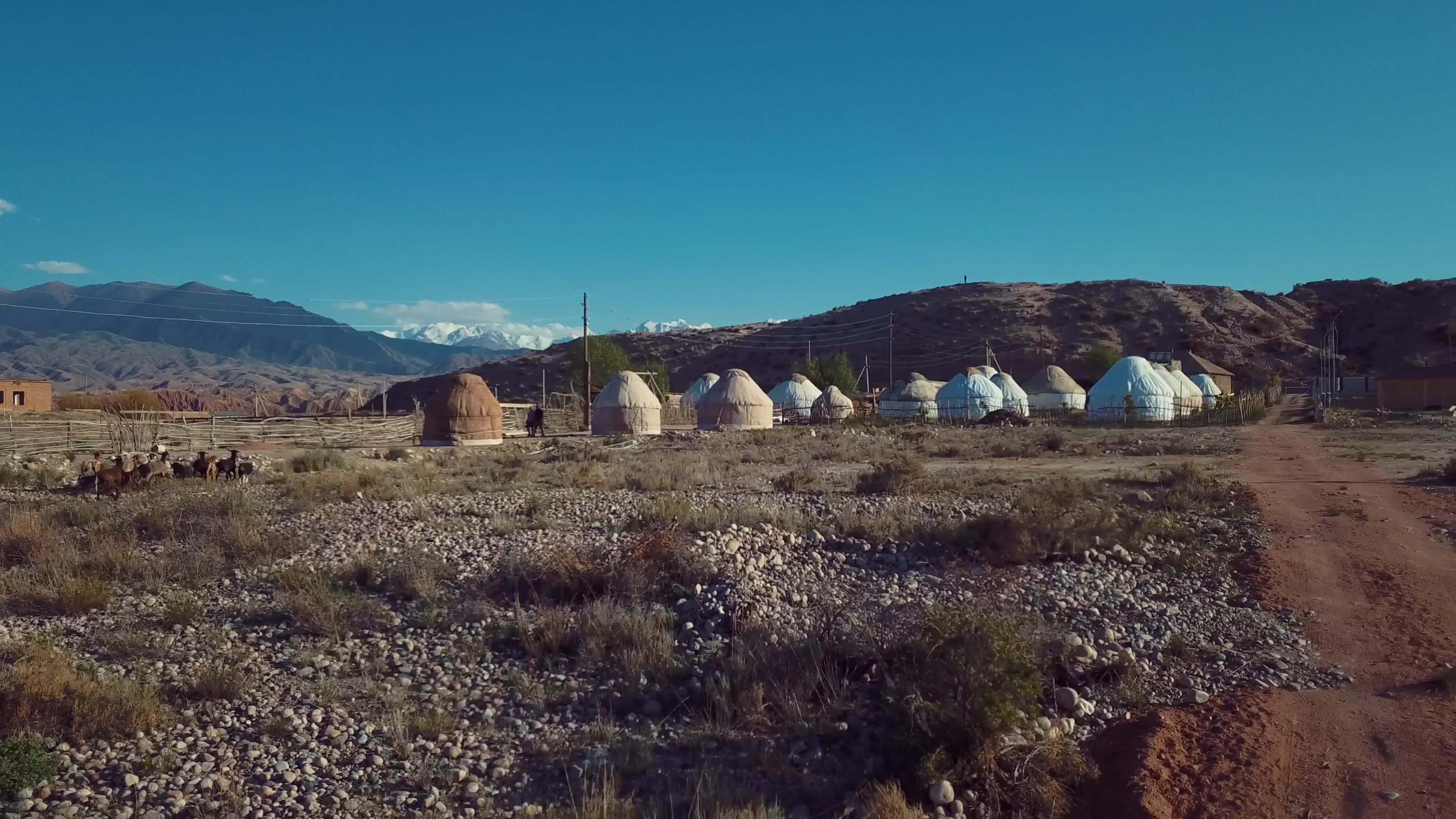 Authentic Yurts in Traditional Kyrgyz style on the shore of Issyk Kul