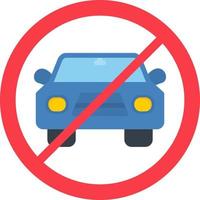 No Entry Motor Vehicle Vector Icon