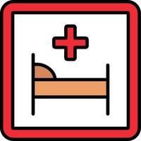 icono de vector de hospital