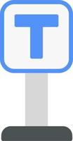 T Junction Vector Icon