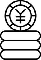 yuan vector icono