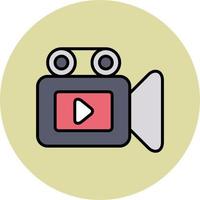 icono de vector de cámara de vídeo