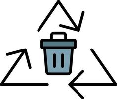 icono de vector de reciclaje