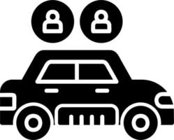 icono de vector de carpool