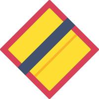 End Of Priority Road Vector Icon