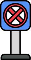 No Stopping Vector Icon