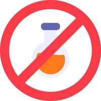 No químico vector icono