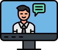 Online Job Interview Vector Icon